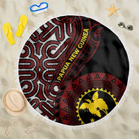 Papua New Guinea Oro Tapa Motif Beach Blanket Special LT7 One Size 150cm Black - Polynesian Pride