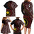 Papua New Guinea Oro Tapa Motif Family Matching Long Sleeve Bodycon Dress and Hawaiian Shirt Special