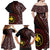 Papua New Guinea Oro Tapa Motif Family Matching Off Shoulder Maxi Dress and Hawaiian Shirt Special