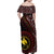 Papua New Guinea Oro Tapa Motif Family Matching Off Shoulder Maxi Dress and Hawaiian Shirt Special