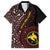 Papua New Guinea Oro Tapa Motif Family Matching Off Shoulder Short Dress and Hawaiian Shirt Special