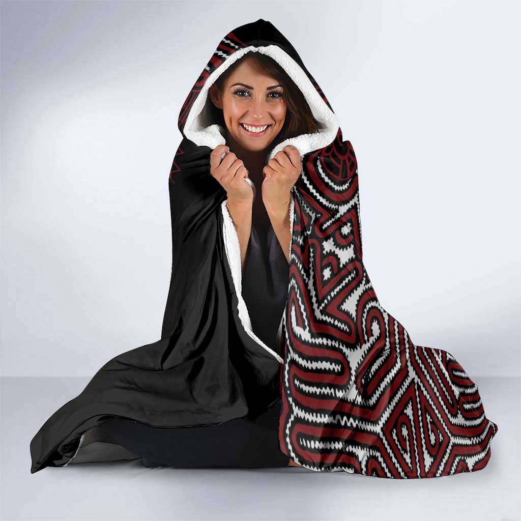 Papua New Guinea Oro Tapa Motif Hooded Blanket Special LT7 - Polynesian Pride
