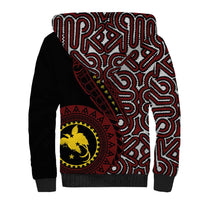 Papua New Guinea Oro Tapa Motif Sherpa Hoodie Special LT7 - Polynesian Pride