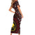 Papua New Guinea Oro Tapa Motif Short Sleeve Bodycon Dress Special