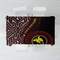 Papua New Guinea Oro Tapa Motif Tablecloth Special LT7 Black - Polynesian Pride