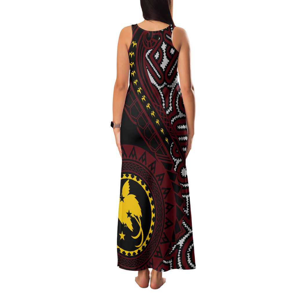 Papua New Guinea Oro Tapa Motif Tank Maxi Dress Special