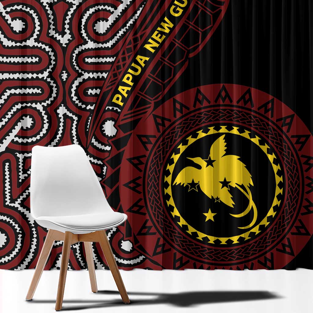 Papua New Guinea Oro Tapa Motif Window Curtain Special LT7 - Polynesian Pride