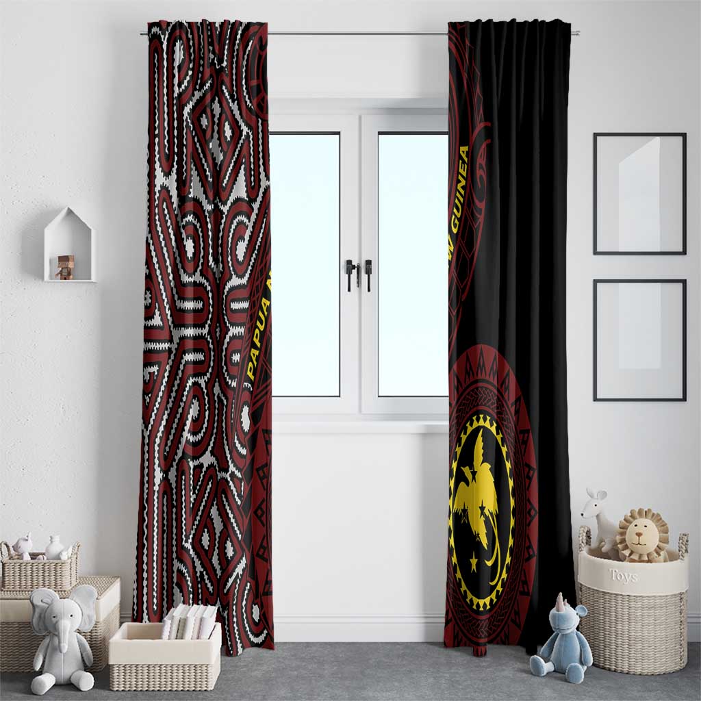 Papua New Guinea Oro Tapa Motif Window Curtain Special LT7 - Polynesian Pride