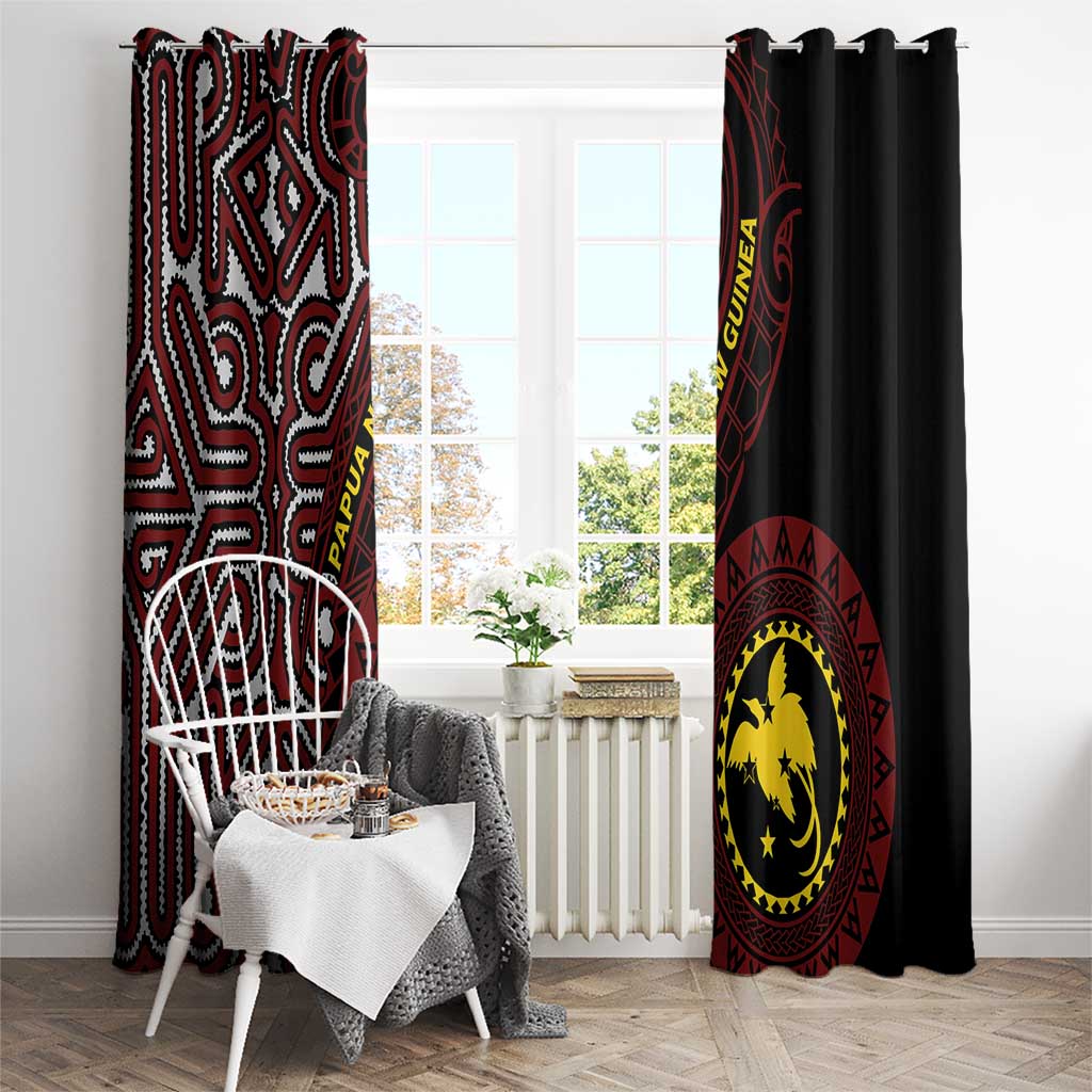 Papua New Guinea Oro Tapa Motif Window Curtain Special LT7 - Polynesian Pride