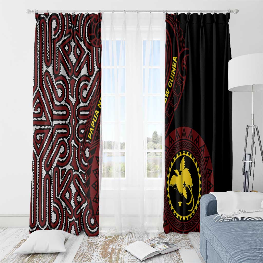 Papua New Guinea Oro Tapa Motif Window Curtain Special LT7 - Polynesian Pride