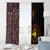 Papua New Guinea Oro Tapa Motif Window Curtain Special LT7 - Polynesian Pride