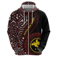 Papua New Guinea Oro Tapa Motif Zip Hoodie Special