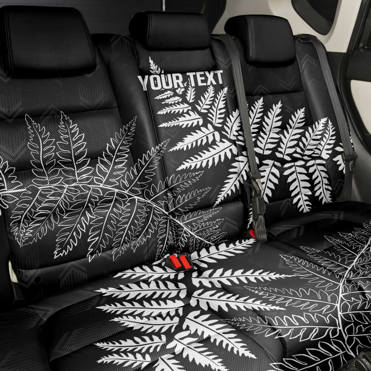 New Zealand Lawn Bowls Personalized Back Car Seat Cover Wrap-Around Silver Fern - Polynesian Pride