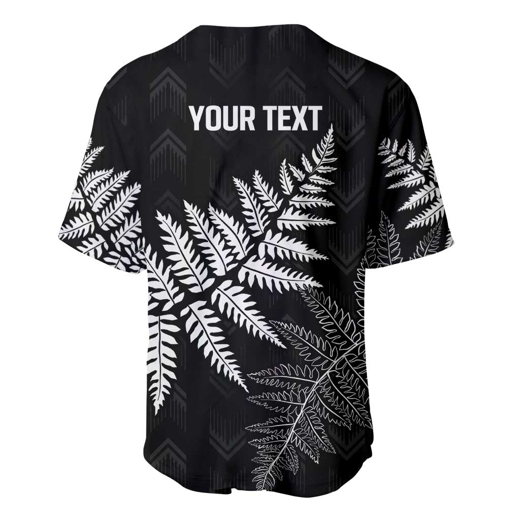 New Zealand Lawn Bowls Personalized Baseball Jersey Wrap-Around Silver Fern - Polynesian Pride