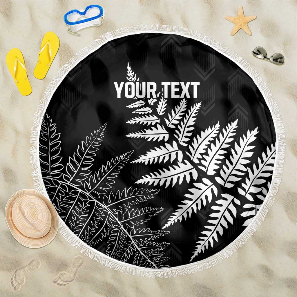 New Zealand Lawn Bowls Personalized Beach Blanket Wrap-Around Silver Fern - Polynesian Pride