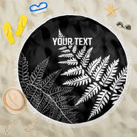 New Zealand Lawn Bowls Personalized Beach Blanket Wrap-Around Silver Fern - Polynesian Pride