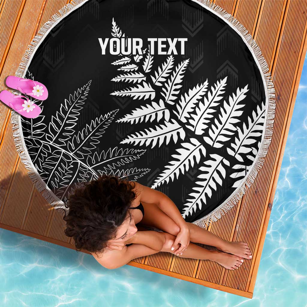 New Zealand Lawn Bowls Personalized Beach Blanket Wrap-Around Silver Fern - Polynesian Pride