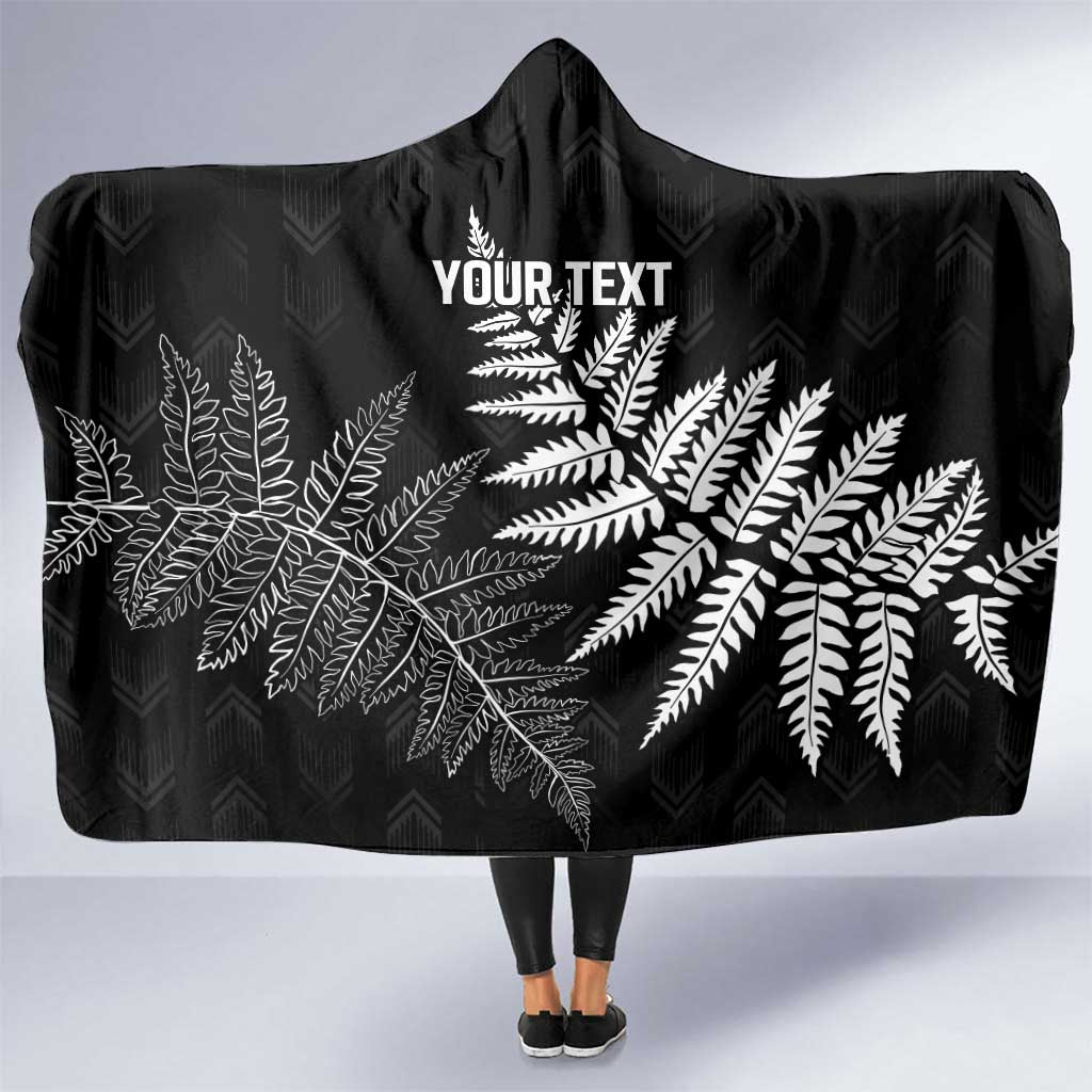 New Zealand Lawn Bowls Personalized Hooded Blanket Wrap-Around Silver Fern - Polynesian Pride