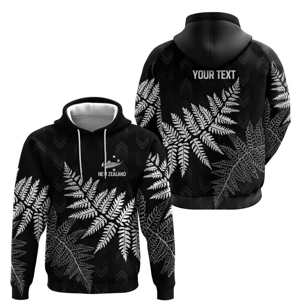New Zealand Lawn Bowls Personalized Hoodie Wrap-Around Silver Fern - Polynesian Pride