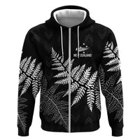 New Zealand Lawn Bowls Personalized Hoodie Wrap-Around Silver Fern - Polynesian Pride