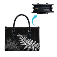 New Zealand Lawn Bowls Personalized Leather Bag Wrap-Around Silver Fern - Polynesian Pride