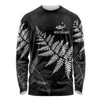 New Zealand Lawn Bowls Personalized Long Sleeve Shirt Wrap-Around Silver Fern - Polynesian Pride