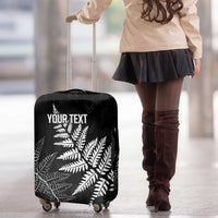 New Zealand Lawn Bowls Personalized Luggage Cover Wrap-Around Silver Fern - Polynesian Pride