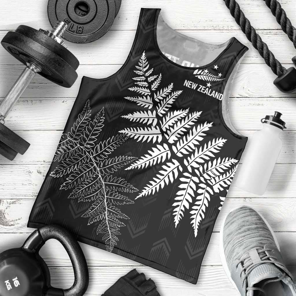 New Zealand Lawn Bowls Personalized Men Tank Top Wrap-Around Silver Fern - Polynesian Pride