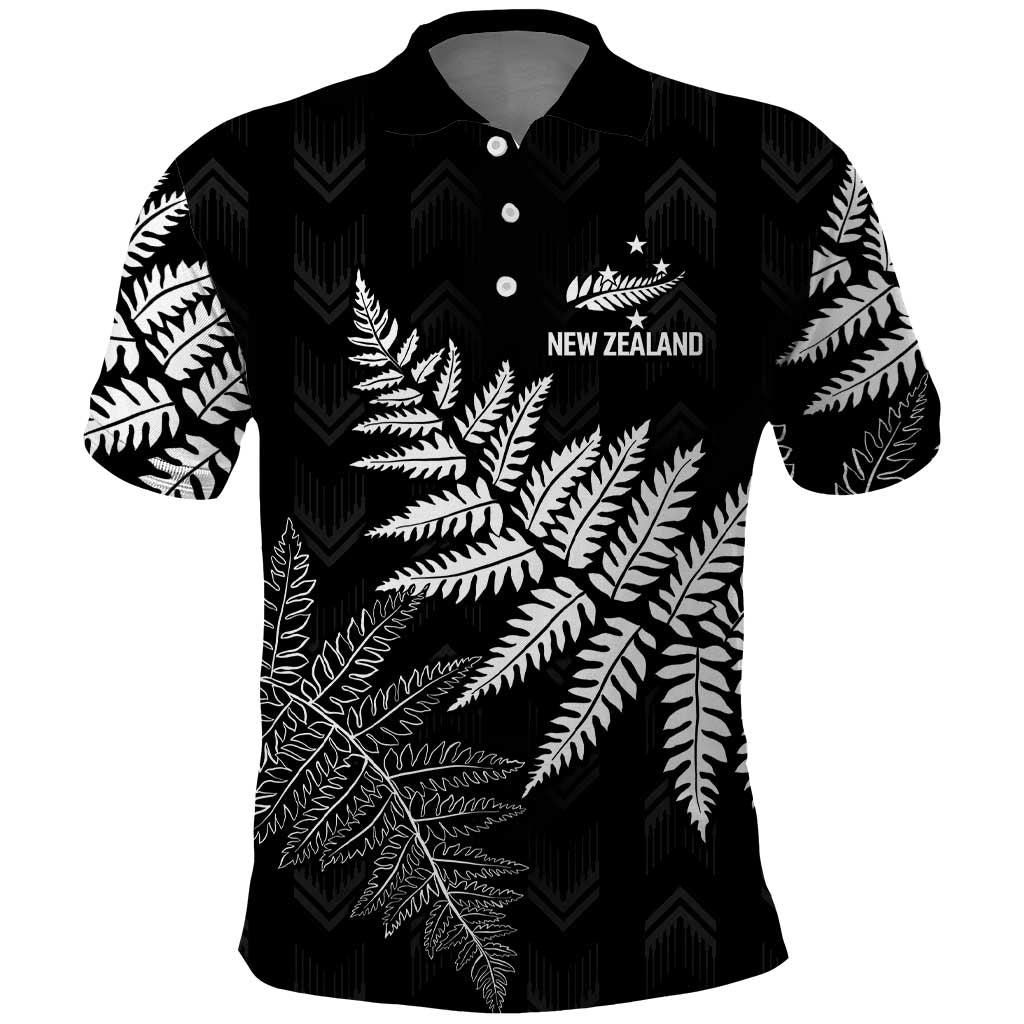 New Zealand Lawn Bowls Personalized Polo Shirt Wrap-Around Silver Fern - Polynesian Pride