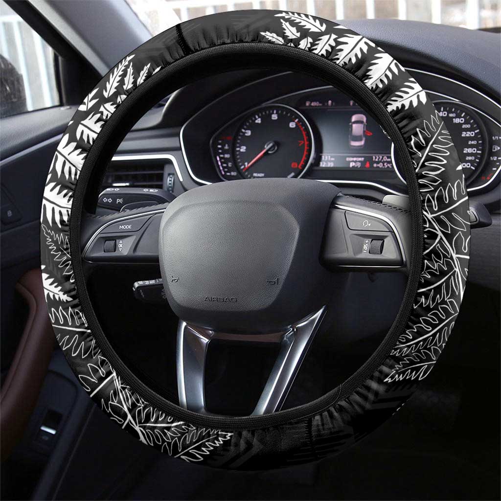 New Zealand Lawn Bowls Steering Wheel Cover Wrap-Around Silver Fern - Polynesian Pride