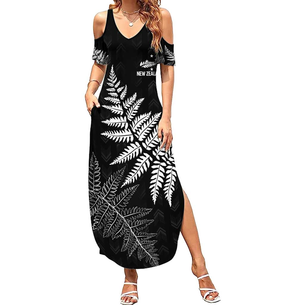 New Zealand Lawn Bowls Personalized Summer Maxi Dress Wrap-Around Silver Fern - Polynesian Pride