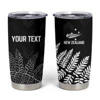 New Zealand Lawn Bowls Personalized Tumbler Cup Wrap-Around Silver Fern - Polynesian Pride