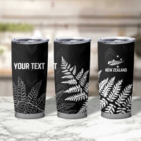 New Zealand Lawn Bowls Personalized Tumbler Cup Wrap-Around Silver Fern - Polynesian Pride