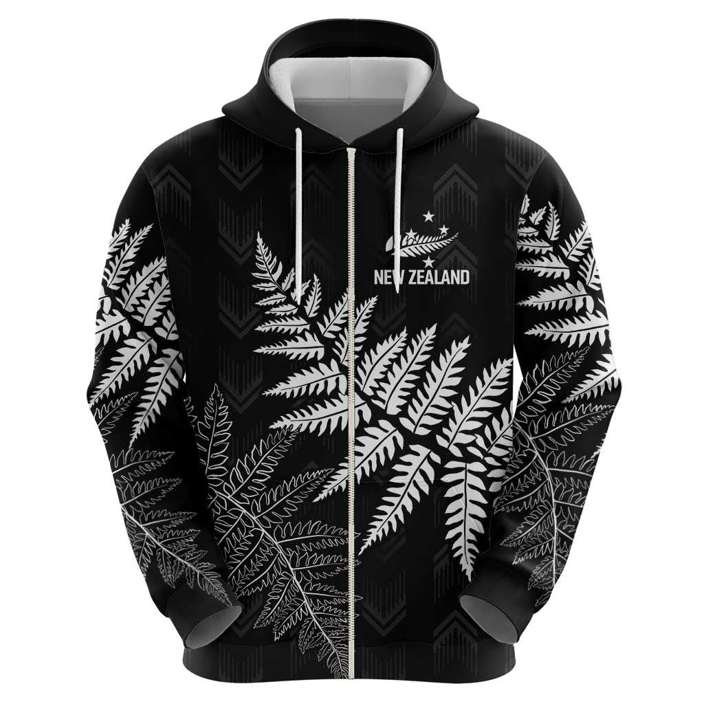 New Zealand Lawn Bowls Personalized Zip Hoodie Wrap-Around Silver Fern - Polynesian Pride