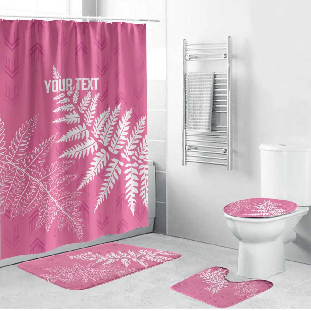 New Zealand Lawn Bowls Breast Cancer Personalized Bathroom Set Wrap-Around Silver Fern - Polynesian Pride