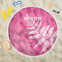 New Zealand Lawn Bowls Breast Cancer Personalized Beach Blanket Wrap-Around Silver Fern - Polynesian Pride