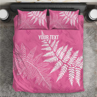 New Zealand Lawn Bowls Breast Cancer Personalized Bedding Set Wrap-Around Silver Fern - Polynesian Pride