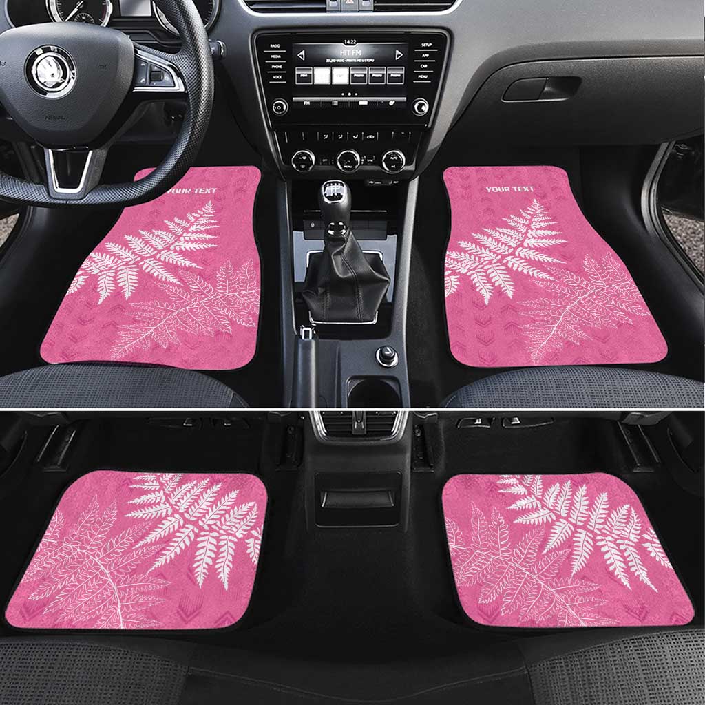 New Zealand Lawn Bowls Breast Cancer Personalized Car Mats Wrap-Around Silver Fern - Polynesian Pride