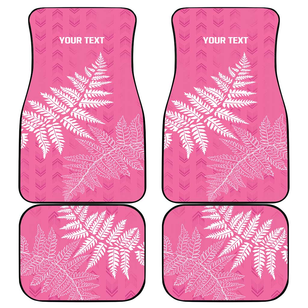 New Zealand Lawn Bowls Breast Cancer Personalized Car Mats Wrap-Around Silver Fern - Polynesian Pride
