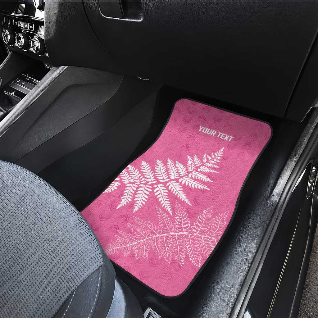 New Zealand Lawn Bowls Breast Cancer Personalized Car Mats Wrap-Around Silver Fern - Polynesian Pride