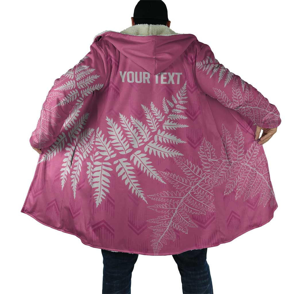 New Zealand Lawn Bowls Breast Cancer Personalized Cloak Wrap-Around Silver Fern - Polynesian Pride