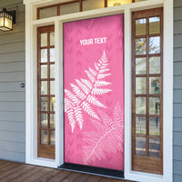New Zealand Lawn Bowls Breast Cancer Personalized Door Cover Wrap-Around Silver Fern - Polynesian Pride