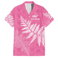 New Zealand Lawn Bowls Breast Cancer Personalized Family Matching Puletasi and Hawaiian Shirt Wrap-Around Silver Fern - Polynesian Pride