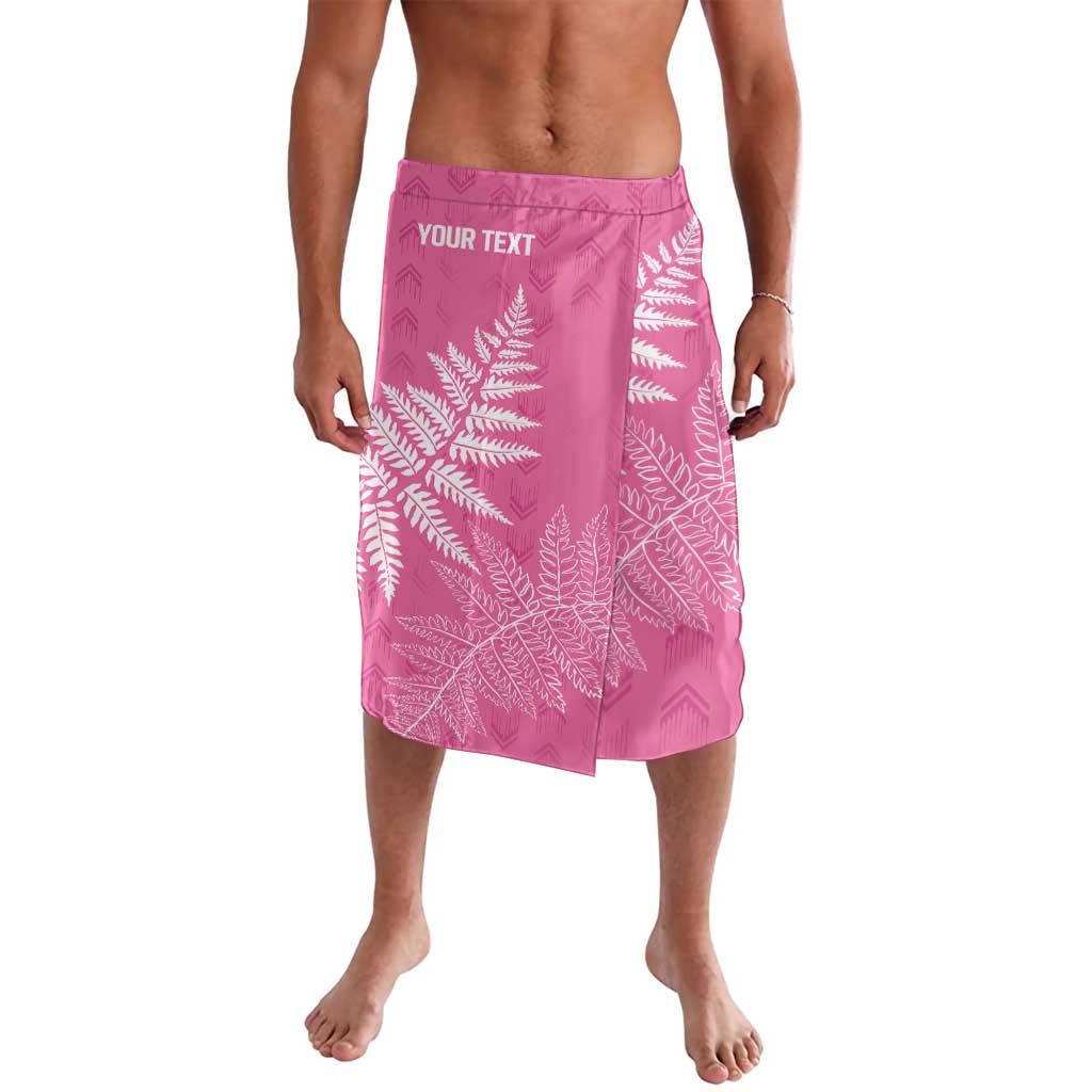 New Zealand Lawn Bowls Breast Cancer Personalized Lavalava Wrap-Around Silver Fern - Polynesian Pride