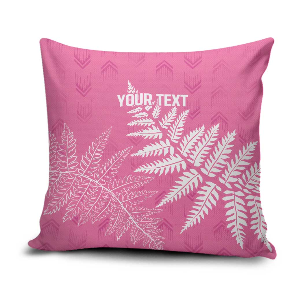 New Zealand Lawn Bowls Breast Cancer Personalized Pillow Cover Wrap-Around Silver Fern - Polynesian Pride