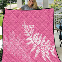 New Zealand Lawn Bowls Breast Cancer Personalized Quilt Wrap-Around Silver Fern - Polynesian Pride