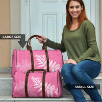 New Zealand Lawn Bowls Breast Cancer Personalized Travel Bag Wrap-Around Silver Fern - Polynesian Pride