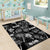 Aloha Vintage Quilt Area Rug Hawaiian Seamless - Black LT7 - Polynesian Pride