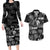 Aloha Vintage Quilt Couples Matching Long Sleeve Bodycon Dress and Hawaiian Shirt Hawaiian Seamless - Black LT7 Black - Polynesian Pride