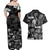 Aloha Vintage Quilt Couples Matching Off Shoulder Maxi Dress and Hawaiian Shirt Hawaiian Seamless - Black LT7 - Polynesian Pride